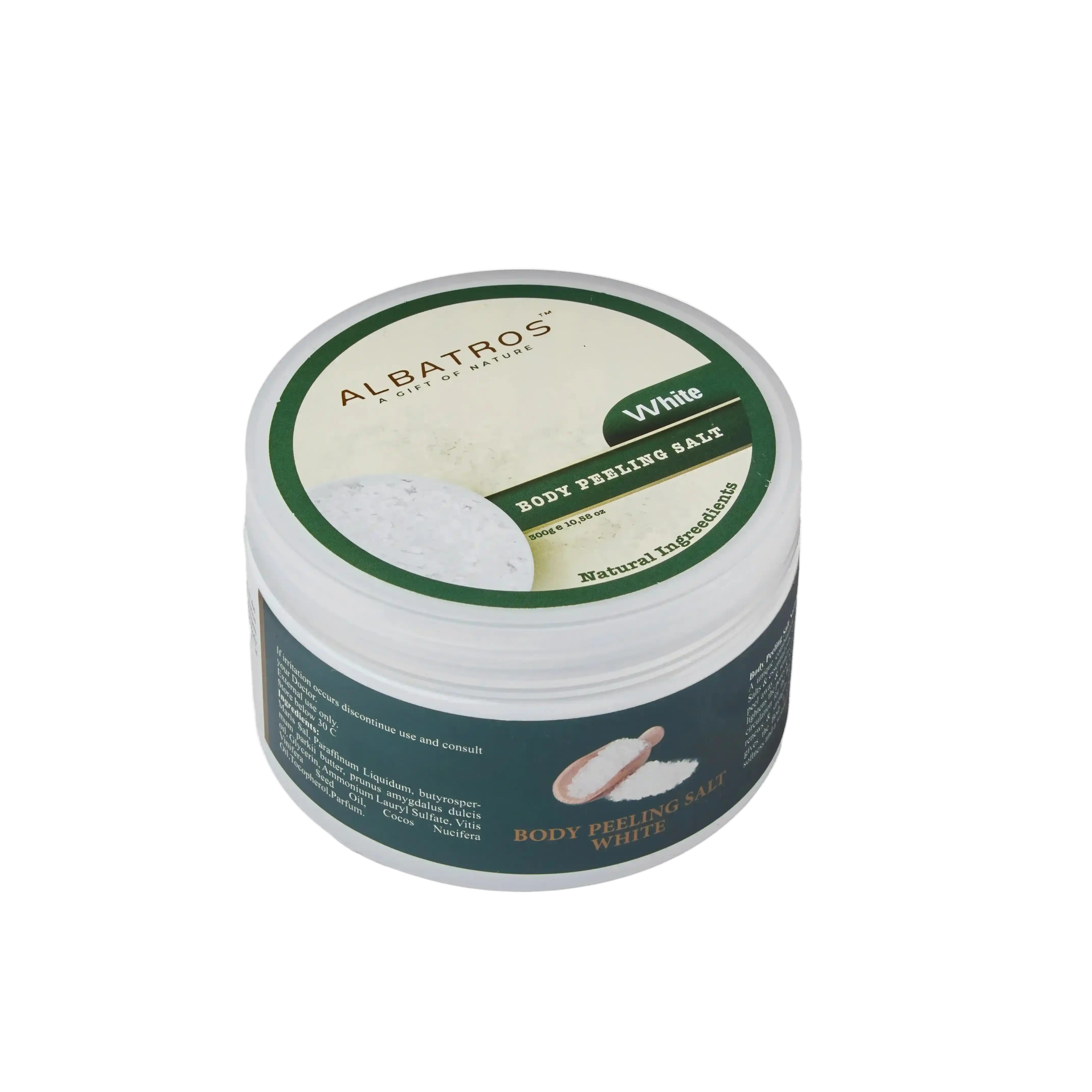 ALBATROS Dead Sea Body Peeling Salt unscented 300g jar